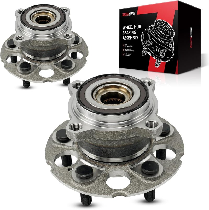Torchbeam 512501 Pair Rear Wheel Hub Bearing Assembly for 2012-2016 Honda CR-V, 2013-2015 Acura RDX, AWD 5 Lugs W/ABS - Image 1